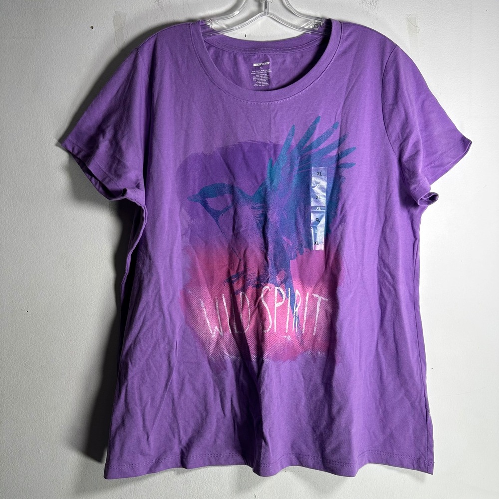 Sonoma Goods for Life Purple Wild Spirit Bird Graphic T-Shirt XL
